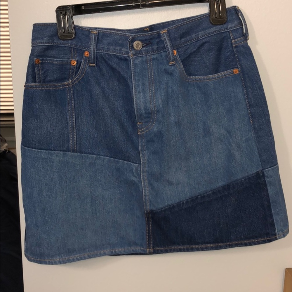 Levi’s patch work denim skirt